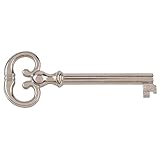 Nickel Plated Hollow Barrel Skeleton Key for Cabinet Doors, Dresser Drawers, Grandfather Clocks -...