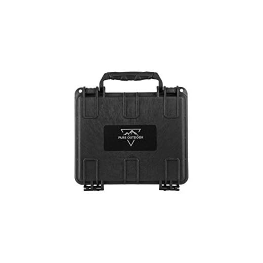 Monoprice Weatherproof Hard Case - With Customizable Foam, 7 x 6 x 2 Inch, Black - Pure Outdoor Collection