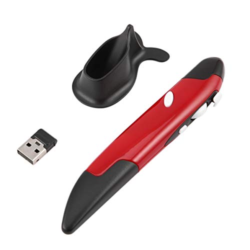 WEIWEITOE Mini 2,4 GHz USB drahtlose Maus optische Stift Maus einstellbar 500/1000 DPI für Laptops Desktops Computer, rot Cover