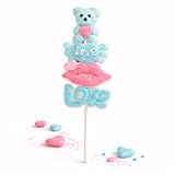 Sucette Guimauve Love – Bonbons en Mousse – Pour Anniversaire, Fête, Saint-Valentin, Mariage – Sans Gluten