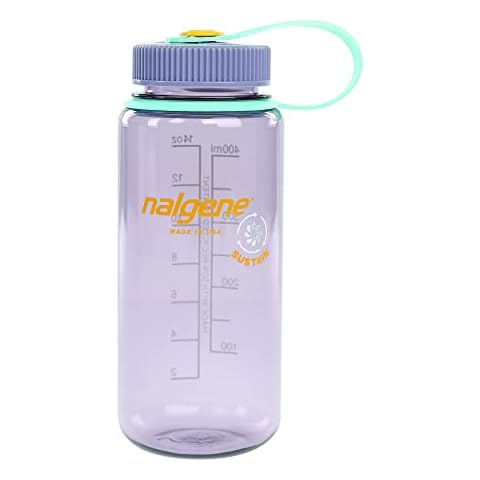 Nalgene Sustain Tritan BPA-Free Water Bottle Made with Material Derived From 50% Plastic Waste, 16 OZ, Wide Mouth (Aubergine Sustain ) Cover