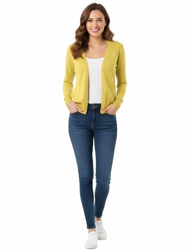 Image of Allsense Women's Long-Sleeve V-Neck Cardigan Sweater | Button Down, Lightweight Soft Knit