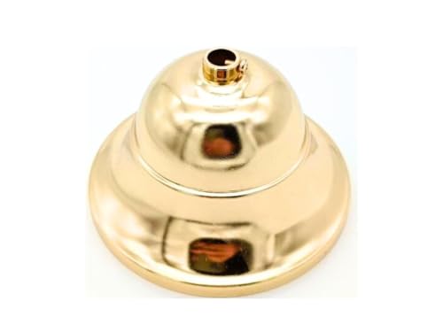 Deckenrosette aus Metall, glänzend, Durchmesser 90 mm, für Deckenleuchter und Pendelleuchten