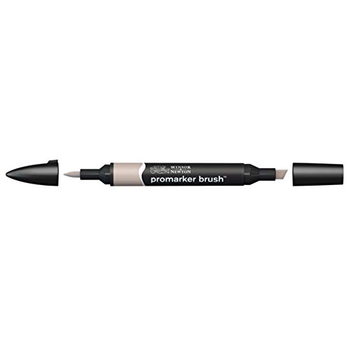 Winsor &Amp; Newton Promarker Brush - Rotulador Doble Punta, Punta Pincel, Tinta Base Alcohol, Color Warm Grey 2 (Wg2)