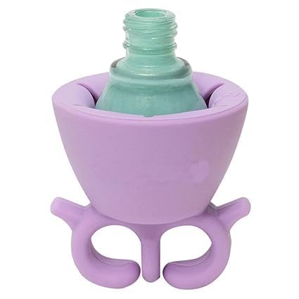 Nail Polish Lipstic Stand for Women Differs in Light Weight | Fingernail Painting Tool/Silicone Anti Spill Bottle Stand,/ Wearable Nail Polish Holder (Multicolor),Pack of 1-image-23
