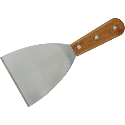 Spatule inox manche bois 22 cm de cuisine pour retourner et servir