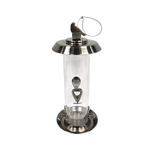 Sucastle Tube Bird Feeder Outdoor Hanging Wild Bird Seed Feeder Weatherproof and Water Resistant