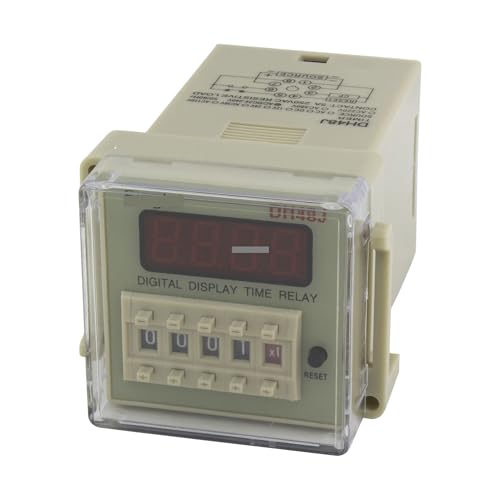 POWTAXBJGD DH48J-8 8 pin Signal Input Digital Counter Relay DH48J Series AC 220V 110V 36V 380V AC/DC 24-240V 12V 24V(380VAC)