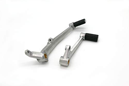 COPART Motorcycle Aluminum Gear Shifter Shift Brake Master Lever Foot Pedal Set for Ducati DIAVEL 1200 All Year Silver