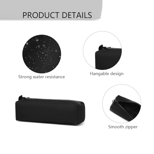 Image of Pencil Case Lightweight and Durable Ideal Pencil Pouch for School and Office Supplies (Black,Oxford)
