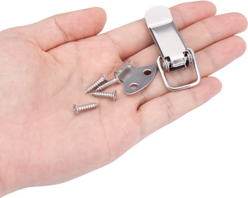 ORTAVA Spannverschluss Edelstahl, Kistenverschluss, Schnappverschluss, Verschluss, 2 Stück, Geeignet für Türen, Fenster, Schränke und Kastendeckel, Schnappverschluss