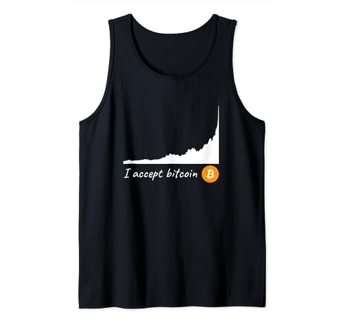 Acepto camiseta de Bitcoin para comerciantes de criptomonedas Camiseta sin Mangas