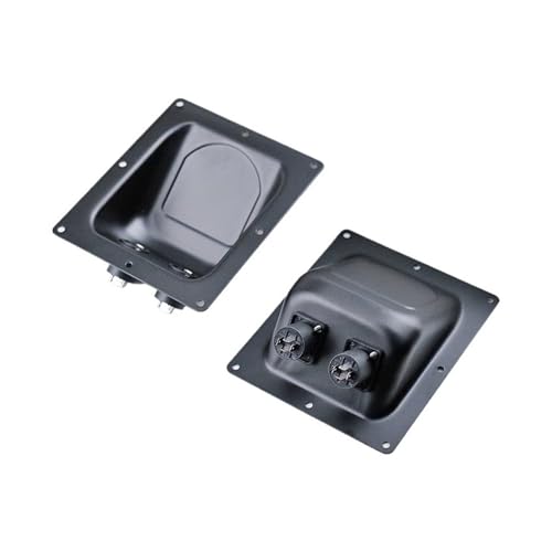 Boîte de jonction haut-parleur fer double XLR châssis robuste
