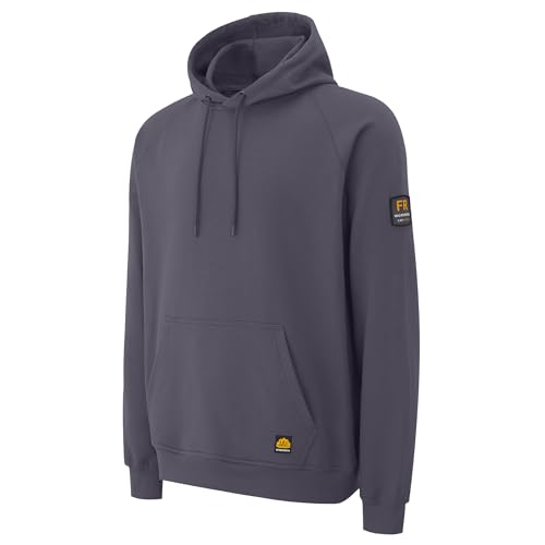 WORKWEYA FR Hoodies 10.5oz Cotton Fleece Flame Resistant Hooded Sweatshirt for Men2