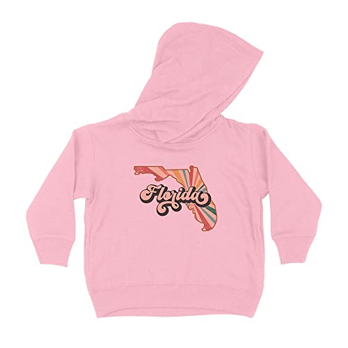 Retro Florida Kids Hoodie Sweatshirt Toddler 5T Light Pink