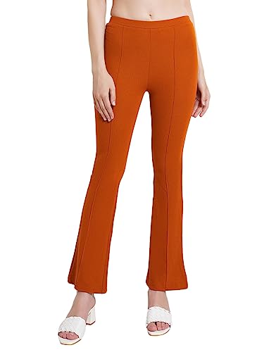 Image of POPWINGS Casual Solid Regular Fit Solid Trouser for Women || Pull On Trouser for Women || Semi-Formal Work Women Trouser for Summer || Stylish Western Trouser