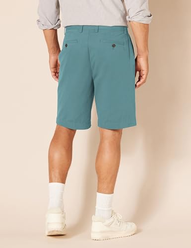 Image of Amazon Essentials Men's Classic-Fit 9 inch Cotton Twill Chino Shorts with Button-Through Pockets