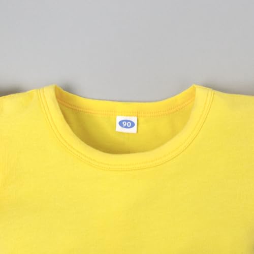 Image of LYSMuch Toddler Baby Girls T Shirt Ruffle Sleeveless Kids Cotton Tshirt Solid Color Blouse