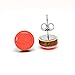 Stud Earrings Set, Coral, 10 mm, Round Studs for Women Girls Men, Handmade, Stainless Steel Posts for Sensitive Ears, Lightweight Color Dot earrings by Candi Cove Designs