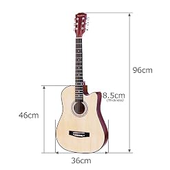 Rosefinch Guitare acoustique 3/4 Cordes en acier 96,5 cm Folk Cutaway Guitare en bois pour débutants adultes et enfants débutants Kit de guitare avec sac d’accordeur, capodastre, enrouleur de cordes - Les Beatles, Paul McCartney, John Lennon, RIngo Starr, George Harrison Rosefinch Guitare acoustique 3/4 Cordes en acier 96,5 cm Folk Cutaway Guitare en bois pour débutants adultes et enfants débutants Kit de guitare avec sac d'accordeur, capodastre, enrouleur de cordes – Image 6