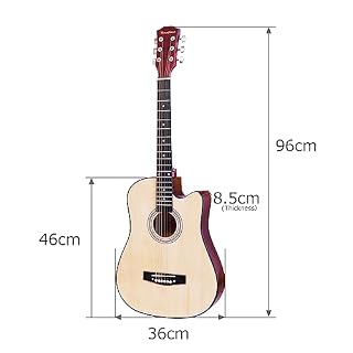 Rosefinch Guitare acoustique 3/4 Cordes en acier 96,5 cm Folk Cutaway Guitare en bois pour débutants adultes et enfants débutants Kit de guitare avec sac d’accordeur, capodastre, enrouleur de cordes - Les Beatles, Paul McCartney, John Lennon, RIngo Starr, George Harrison Rosefinch Guitare acoustique 3/4 Cordes en acier 96,5 cm Folk Cutaway Guitare en bois pour débutants adultes et enfants débutants Kit de guitare avec sac d'accordeur, capodastre, enrouleur de cordes – Image 6
