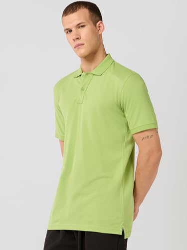 Image of Bewakoof Men Solid Regular Fit Half Sleeve Collar Pure Cotton T-Shirt