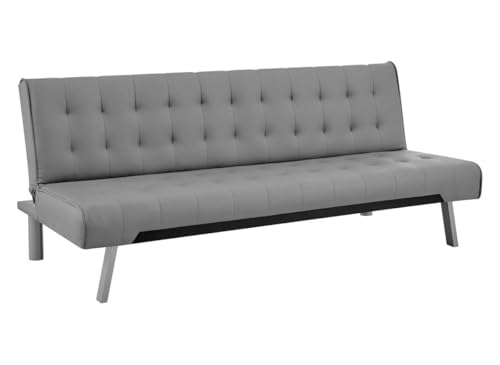 Banquette clic-clac KEDY 3 places convertible gris DECOINPARIS