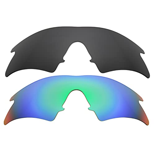 Objectifs Oakleys M Frame Sweep Noir Vert avec protection visuelle et haute clarté de contraste