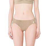 ATIRUNA Organic Cotton Panties Bikini Panties Women's Underwear without Groin Elastic, AT210004-JP-M-Brown (US, Alpha, Medium, Regular, Regular, Brown) Made in Japan