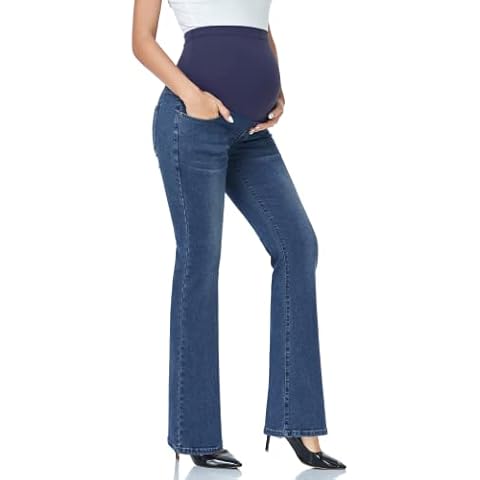 GLAMIX Women's Stretch Maternity Bootcut Jeans Cover