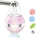 MoKo Badewannenwasserfilter für Babys und Erwachsene, Badefilter für die Badewanne, Wasserenthärter für glattere Haut, Haare und Nägel, Badefilter mit Duschball und Shampoonierbürste, Rosa