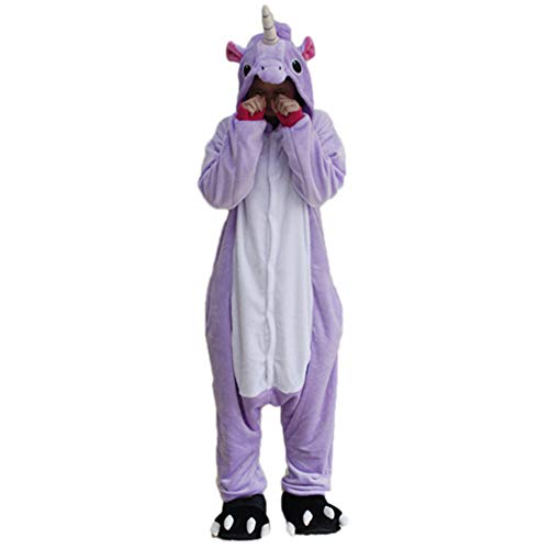 Black Sugar Combinaison Kigurimi Pyjama Grenouillère Lémurien Zèbre Requin Dinosaure Licorne Adulte Adolescent Unisexe en Peluche Doux Déguisement Carnaval...