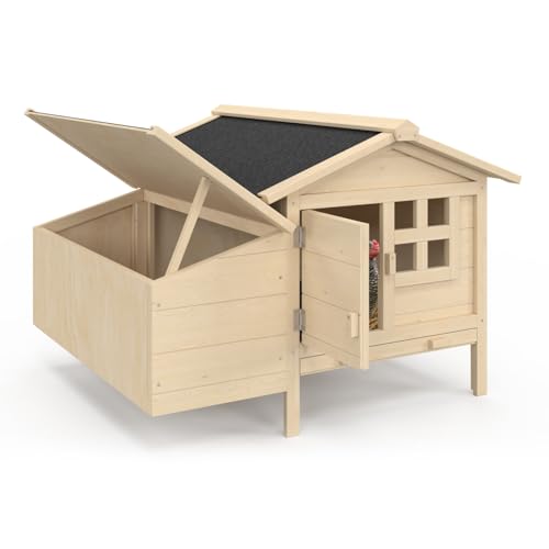 IDMarket - Hühnerstall auf Stelzen XXL mit Legenest aus Holz, für bis zu...