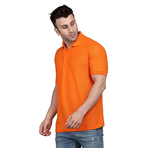 Image of INKKR Men's Combo Polo Neck Cotton Blend Solid T-Shirt (Pack of 2)