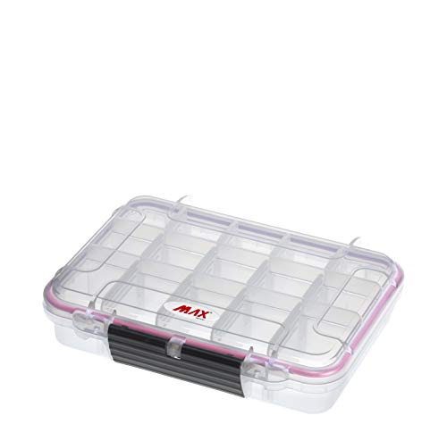 Plastica Panaro - Valigetta Pesca MAX002T Trasparente della Linea Max Grip per Proteggere e Organizzare l'Attrezzatura da Pesca, Dimensioni Esterne 230 x 175 x H53 mm