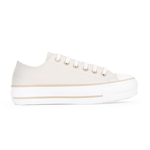 Tênis Converse Chuck Taylor All Star Lift Cano Baixo Bege - Feminino - 37 - Bege