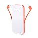 Produktbild Charmast Powerbank 10000mAh Externer Akku Ladegerät mit Integriertem USB Typ C Micro USB Portable Handy Ladegerät für iPhone Samsung Huawei Android und Weitere Smartphones(Weiß)