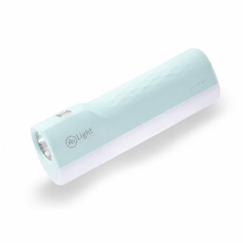 Image of Mr. Light Torch Rechargeable with Emergency Light, 210 Lumens, 800mAh Battery, USB Type-C Charging, 5 Modes Dimmable, Mini Portable Flashlight for Daily Use(Light Blue)