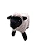 Onwomania Tessuto Peluche Peluche Animali Pecore Nero Bianco Suffolk in Piedi 18 cm