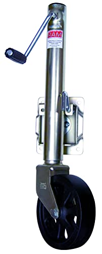 PARTSPRO+PLUS RAM 1,500-Lbs Side Wind Swivel Mount Bolt-On Zinc Plated Marine Jack