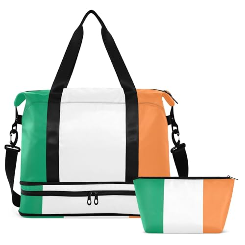 Bolsa de viaje en avión multifuncional con estampado de Irlanda y compartimento estanco 2