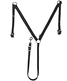 Majestic Ally Nylon Padded Breast Collar for Horses (Black, Full)