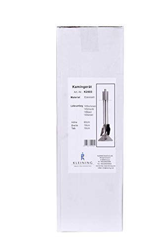 Serviteur de cheminée 4 pièces compact pour poêle à bois et insert - 3