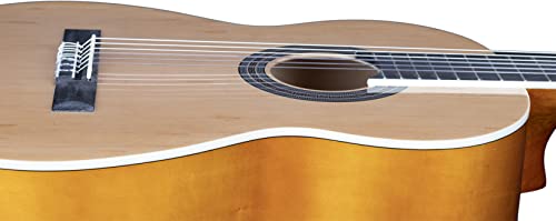 Stretton Classical Guitar Full Size 4/4 (39' inch) Spanish Style Classical Acoustic Guitar Package Nylon Strings. Ideal Beginner Acoustic Guitar Pack - Natural - Image 7