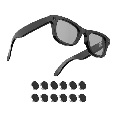 20�� ���C�g�J�o�[ for Meta Wayfarer RW4008/RW4006 Skyler RW4010 RW4009/RW4009F AI �O���X�ዾ�pLED �Ռ��X�e�b�J�[ LED���C�g�u���b�N�X�e�b�J�[ �^�掞�ɊȒP�Ɍ����u���b�N AI�X�}�[