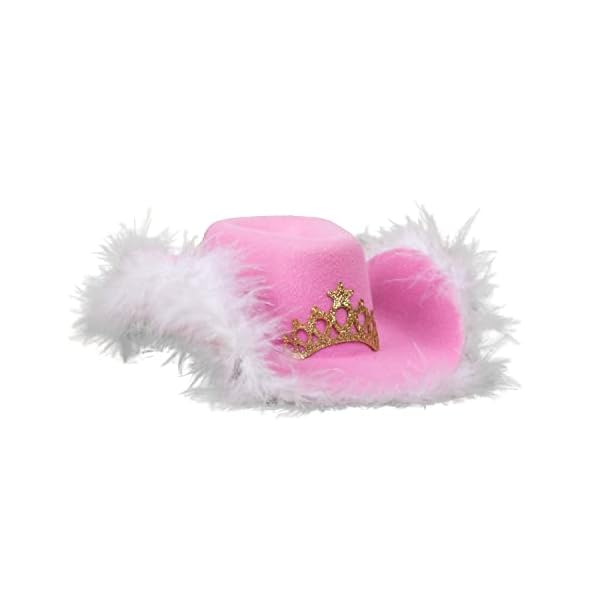 Doggy parton pink cowgirl hat with tiara accent for pets - xs/s (22120705)