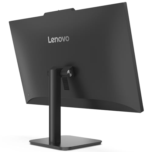 Image of Lenovo IdeaCentre 24 23.8 inch All-in-One with Lifetime Office 365 for Web, 8GB DDR4 RAM, 512GB PCIe SSD, Intel N100 Processor, FHD AIO Desktop Computer, WiFi 6, Bluetooth, Jet Black, Win 11 Home
