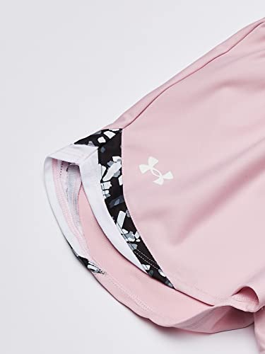 Under Armour Girl's Play Up Tricolor Shorts (Big Kids) Prime Pink/White SM (8 Big Kid)2