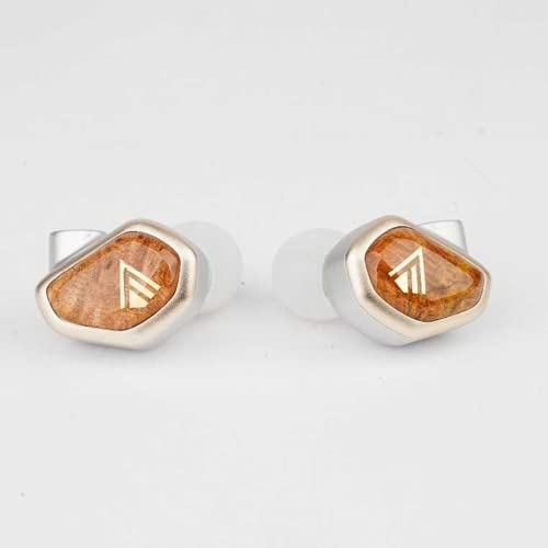 Linsoul Focus Vocal/EDM/Rhythm 10.2mm High-end Dynamic Driver HiFi in-Ear Earphones with Alloy Shell Wood Faceplate, Detachable 2pin 0.78mm OFC Cable for Audiophile Musician (EDM)