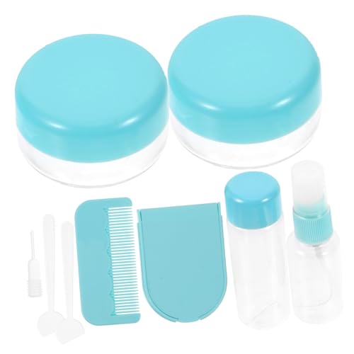 DECOMELODY Travel Toiletry Bottles Portable Refillable Containers for Shampoo Lotion Soap Leak Travel Bottle Kit in Lake Blue for All Your Travel Needs